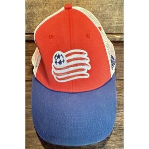 Red NEW ENGLAND REVOLUTION Logo Snapback Hat Adidas MLS OSFA